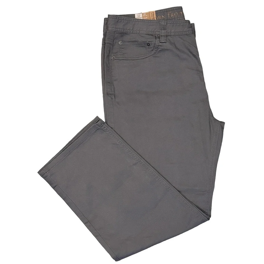 prAna MENS JEANS GRAVEL BRIDGER SLIM FIT STRAIGHT LEG‎ JEANS SZ 38/28 NEW